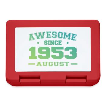 1953 Août Année Naissance Anniversaire Août 1953 - Boîte à goûter - rouge - Devant