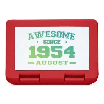 1954 August Year Birth Birthday August 1954 - Lunchbox - red - Front