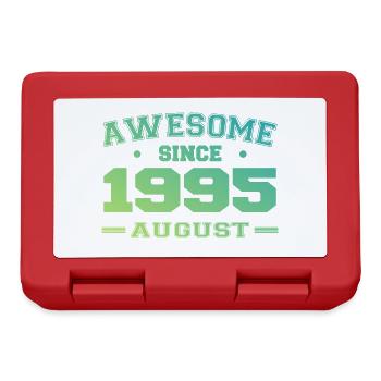 1995 August Year Birth Birthday August 1995 - Lunchbox - red - Front