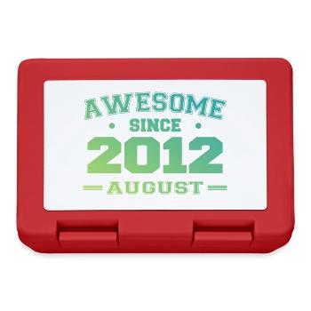 2012 August Year Birth Birthday August 2012 - Lunchbox - red - Front