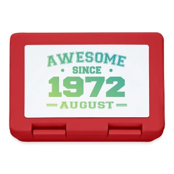 1972 Août Année Naissance Anniversaire Août 1972 - Boîte à goûter - rouge - Devant