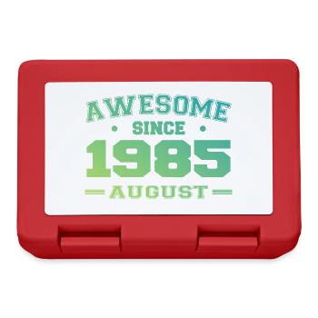 1985 Août Année Naissance Anniversaire Août 1985 - Boîte à goûter - rouge - Devant