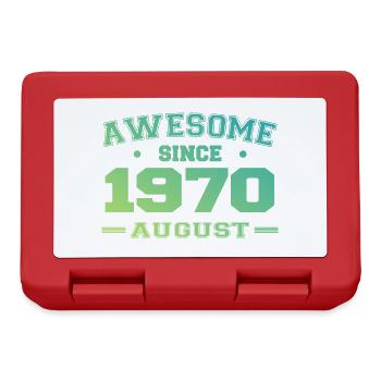 1970 Août Année Naissance Anniversaire Août 1970 - Boîte à goûter - rouge - Devant