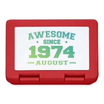 1974 Août Année Naissance Anniversaire Août 1974 - Boîte à goûter - rouge - Devant