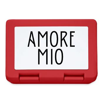 AMORE MIO MON AMOUR EN ITALIEN idée cadeau amour - Boîte à goûter - rouge - Devant
