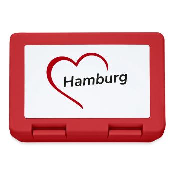 Hamburg with heart - My city - I Love - Lunchbox - red - Front