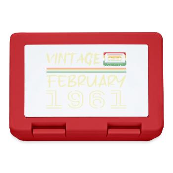 février 1961 meilleur cadeau février 1961 february - Boîte à goûter - rouge - Devant