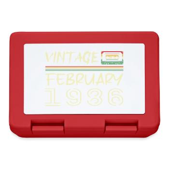 février 1986 meilleur cadeau février 1986 february - Boîte à goûter - rouge - Devant