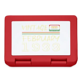 Februar 1988 Bestes Geschenk Februar 1988 Februar - Brotdose - Rot - Vorne