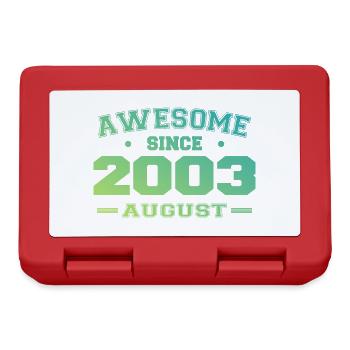 2003 August Year Birth Birthday August 2003 - Lunchbox - red - Front