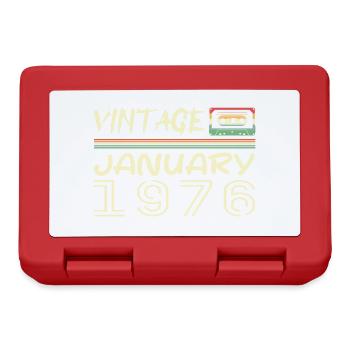 Vintage Janvier 1976 - Anniversaire Janvier 1976 - Boîte à goûter - rouge - Devant
