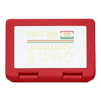 Vintage January 1960 - Anniversary January 1960 - Lunchbox - red - Front