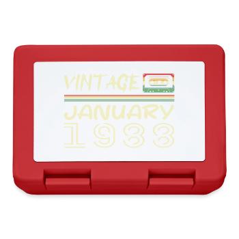 Vintage Janvier 1988 - Anniversaire Janvier 1988 - Boîte à goûter - rouge - Devant