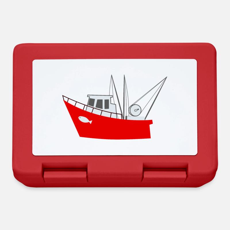 Fischerboot - Meer - Schiff - Brotdose - Rot