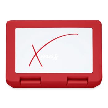Minimalistisches Xmas Weihnachts Design by vauART - Brotdose - Rot - Vorne