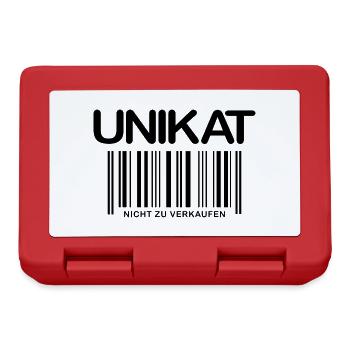 UNIKAT NICHT ZU VERKAUFEN STRICHCODE - Brotdose - Rot - Vorne