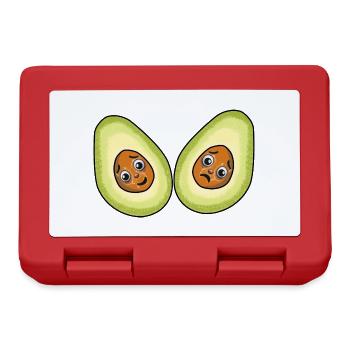 Avocados Früchte Frucht Vegetarisch - Brotdose - Rot - Vorne