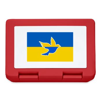 Colombe de la paix ukrainienne - Boîte à goûter - rouge - Devant