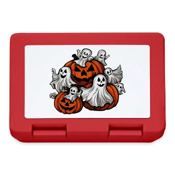 Halloween: Little ghosts with pumpkins - Lunchbox - red - Front