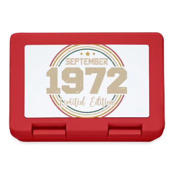 September 1972 September Geburtstagsgeschenk 1972 - Brotdose - Rot - Vorne