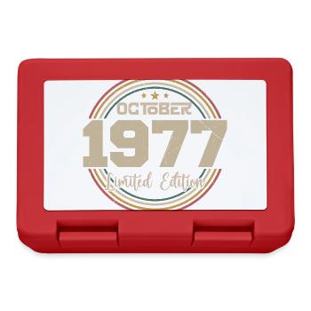 Born in October 1977 Retro Birthday October 1977 - Lunchbox - red - Front