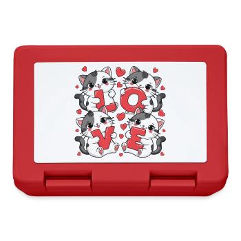 AMOUR Chats - Boîte à goûter - rouge - Devant
