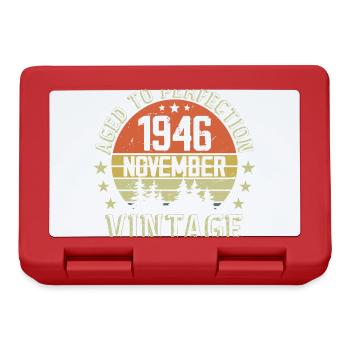 Anniversaire Novembre 1946 Cadeau Vintage Novembre - Boîte à goûter - rouge - Devant