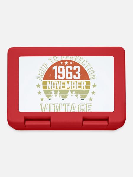 Geburtstag November 1963 Vintage November Geschenk - Brotdose - Rot