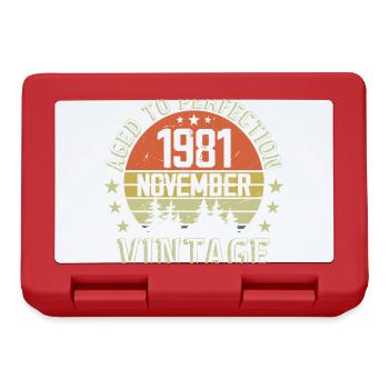 Anniversaire Novembre 1981 Cadeau Vintage Novembre - Boîte à goûter - rouge - Devant