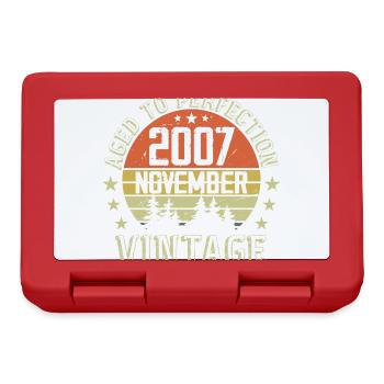 Anniversaire Novembre 2007 Cadeau Vintage Novembre - Boîte à goûter - rouge - Devant