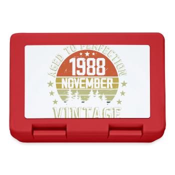 Anniversaire Novembre 1988 Cadeau Vintage Novembre - Boîte à goûter - rouge - Devant