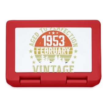 Février 1953 - Cadeau Anniversaire Février 1953 - Boîte à goûter - rouge - Devant