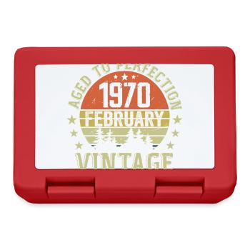 Février 1970 - Cadeau Anniversaire Février 1970 - Boîte à goûter - rouge - Devant