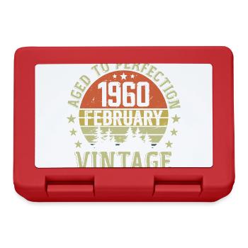 Février 1960 - Cadeau Anniversaire Février 1960 - Boîte à goûter - rouge - Devant