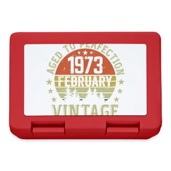 Février 1973 - Cadeau Anniversaire Février 1973 - Boîte à goûter - rouge - Devant
