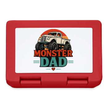 Papa Monster Truck rétro sunset vintage - Boîte à goûter - rouge - Devant