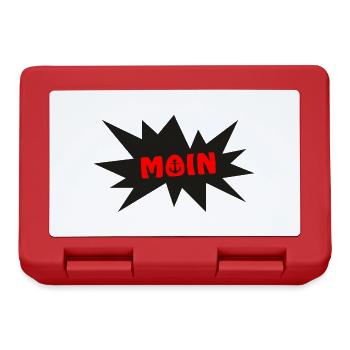 Moin mit Anker Sylt Nordsee Hamburg Bremen - Brotdose - Rot - Vorne