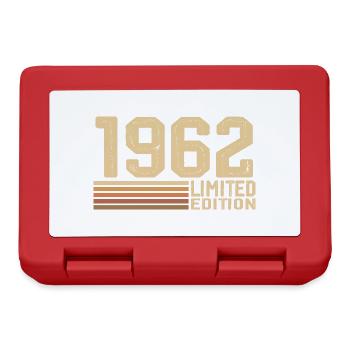 Jahrgang 1962 Geburtstag - Geschenk 1962 Jahrgang 1962 - Brotdose - Rot - Vorne