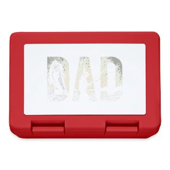 Fishing Dad Birthday Classic Bold Font Fish Daddy - Lunchbox - red - Front