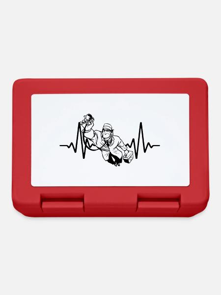 Heartbeat Doctor Doctor Emergency Doctor Nurse - Boîte à goûter - rouge