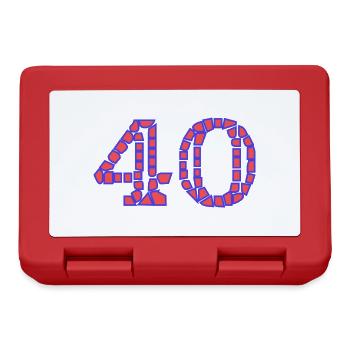 40. 40 YEARS. 40th ANNIVERSARY. 40 YEARS ANNIVERSARY. - Lunchbox - red - Front