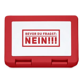 BEVOR DU FRAGST: NEIN!!! Cooles & Lustiges Design! - Brotdose - Rot - Vorne
