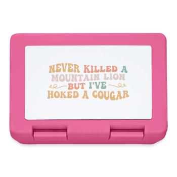 Never killed a mountain lion but I've hoked a coug - Lunchbox - pink - Front