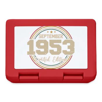 September 1953 Geburtstagsgeschenk 1953 - Brotdose - Rot - Vorne