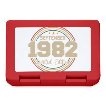 September 1982 Geburtstagsgeschenk 1982 - Brotdose - Rot - Vorne