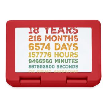 18th Birthday Party Funny For 18 Years Old - Boîte à goûter - rouge - Devant