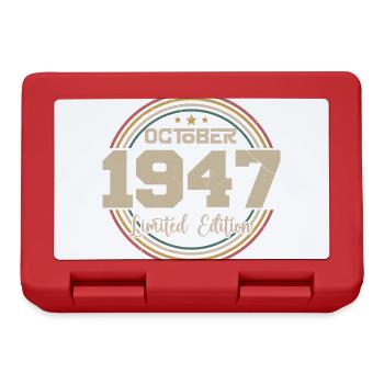 Born in October 1947 Retro Anniversary October 1947 - Lunchbox - red - Front