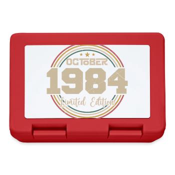 Born in October 1984 Retro Anniversary October 1984 - Lunchbox - red - Front