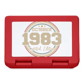 Born in October 1983 Retro Birthday October 1983 - Lunchbox - red - Front