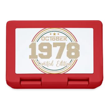 Born in October 1978 Retro Anniversary October 1978 - Lunchbox - red - Front